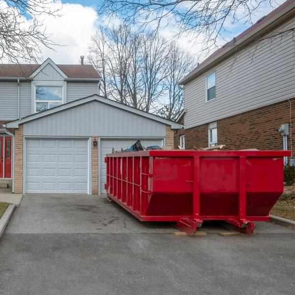 heavy duty construction dumpster on-site